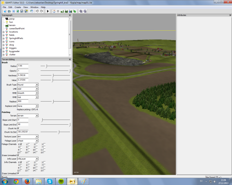 new farm and fields under construction

