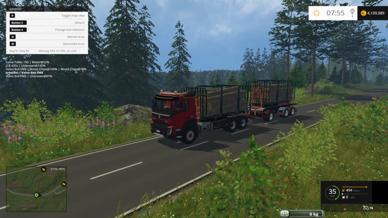 Volvo on puunajossa
