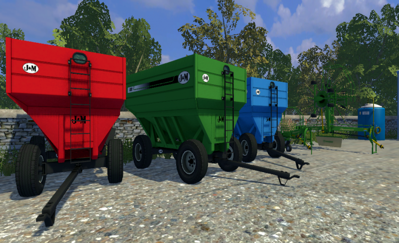 krone rake pack ja J&M 680SD Gravity Wagons

