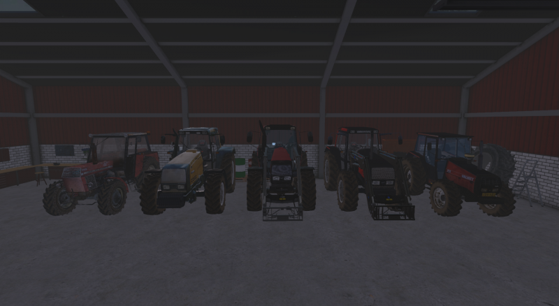 Kalusto lämpimässä
Ursus C-385, Valtra 8550, Valtra 6850, Valtra 6400, Valmet 755
