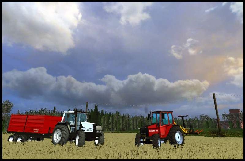 Vallut pellolla.
Valtra 6400 ja valmet 305 4wd.

