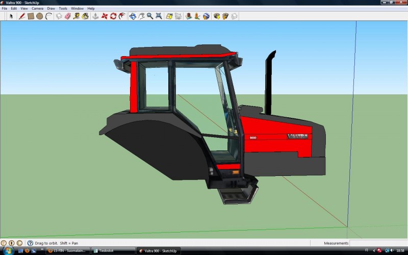 Valtra 900
Tämmöstä olen pari päivää väsänny.
Eli sketchupin harjottelua.
