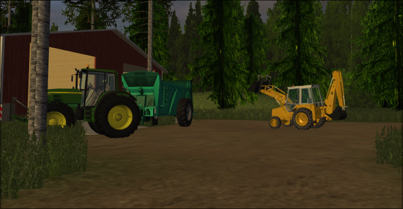 Lannan lastausta
6830 jontikka ja uus JCB 3CX
