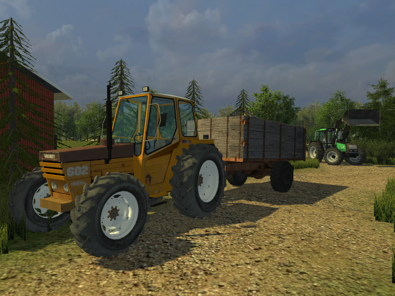 valmet 602T ja 10m3 klapi kuorma
Taustalla valtra valmet 6800
