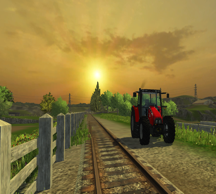 Auringon nousu...
Kuvassa Massey-Ferguson5455.

