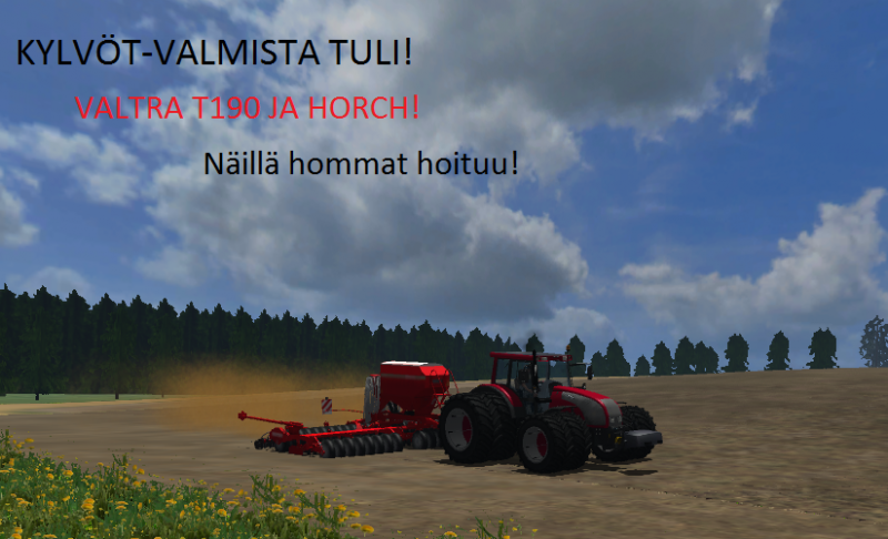 Kylvöt-valmista tuli!
Nappasin kuvan kun kylvin oraa.
