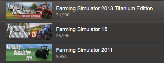 Kumpanenkohan pitäisi ostaa?
Ei ole kovin suuri hinnanero ei. :P
Avainsanat: FS13; FS15; Steam