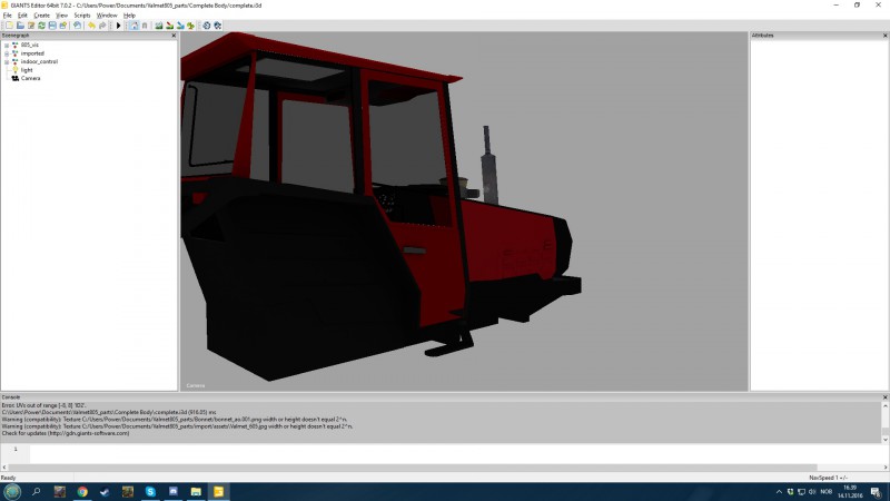 Volvo BM Valmet 805
The model is now complete and i am ready to see it ingame :D

