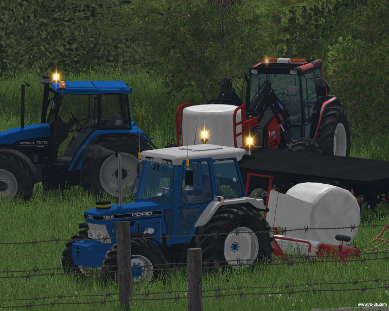 Wrapping and collecting bales! :) 

